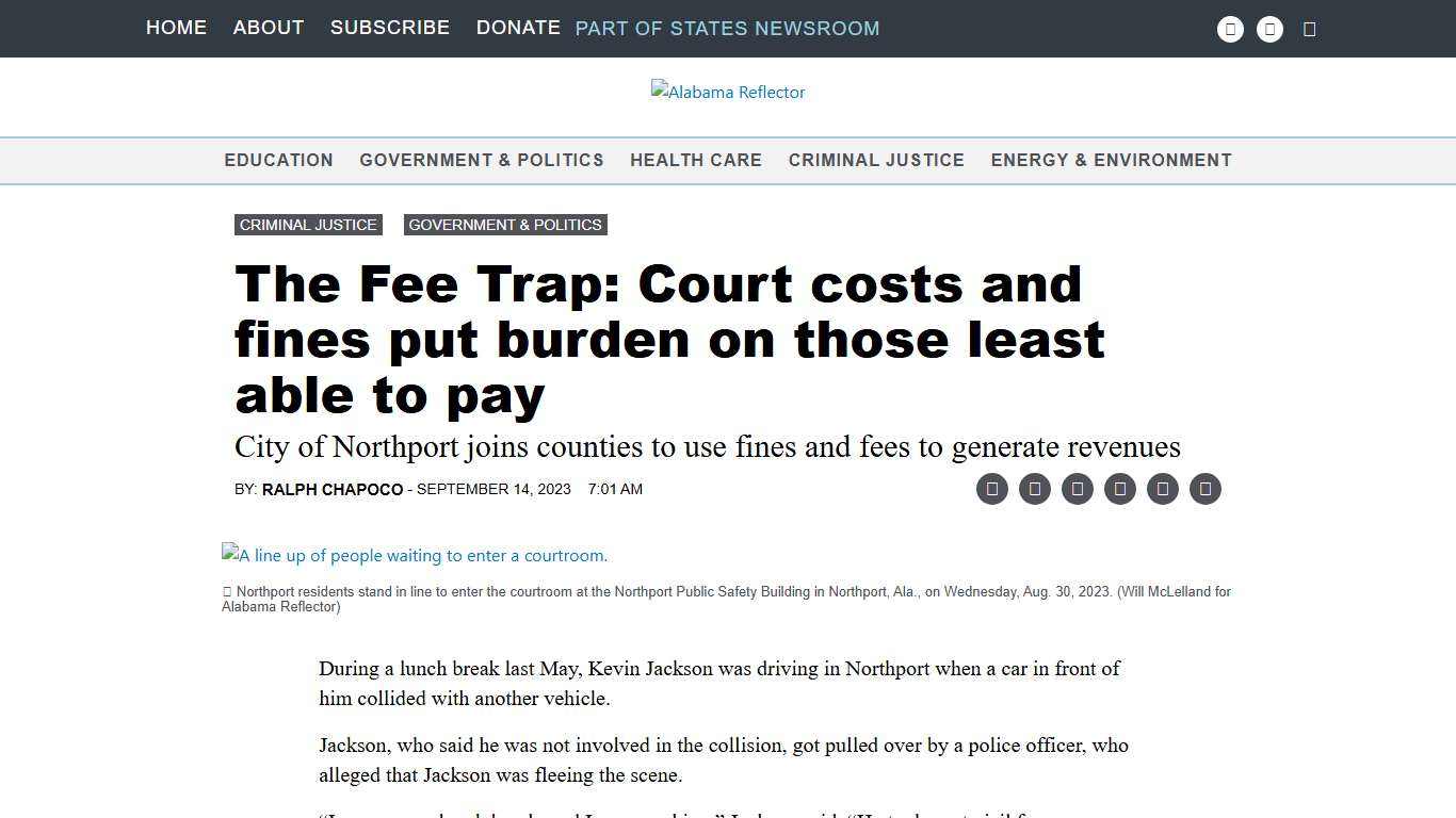 The Fee Trap: Court costs and fines put burden on those least able to pay | Alabama Reflector